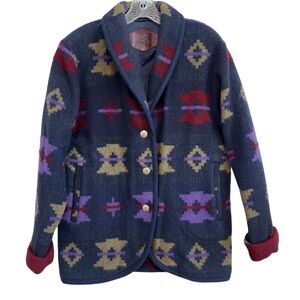 VINTAGE WOOLRICH Aztec Wool Southwestern Women’s Coat Sz M
